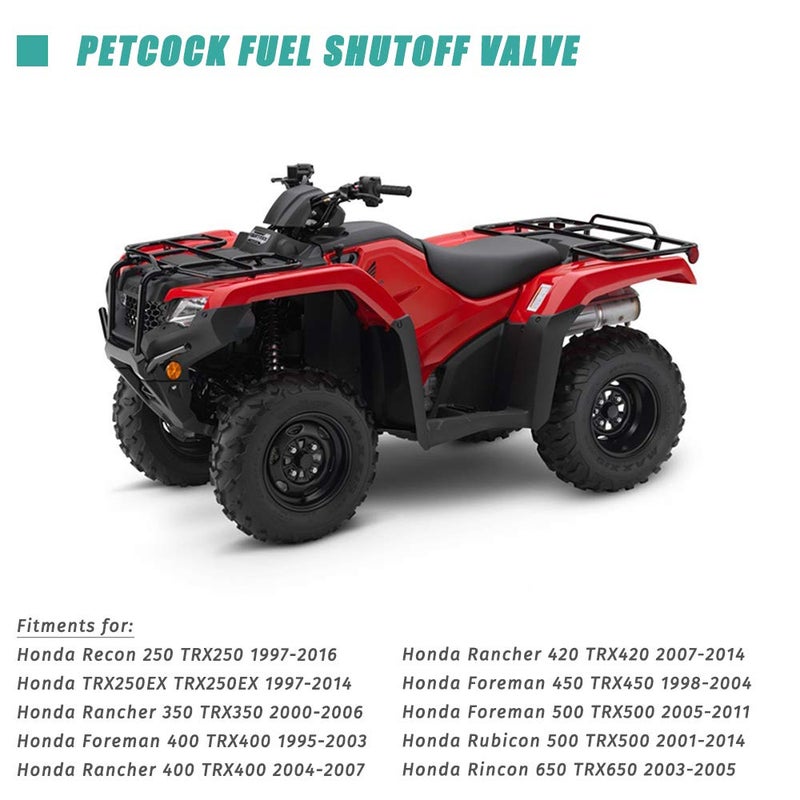 Apeixoto صمام خزان الغاز ON OFF لسيارات هوندا TRX350 TRX400 TRX420 رانشر TRX400 TRX450 TRX500 فورمان TRX500 روبكون TRX650 رينكون TRX250 ريكون TRX250EX مع استبدال # 16950-HN7-003 16950-HM8-003 - Image 5